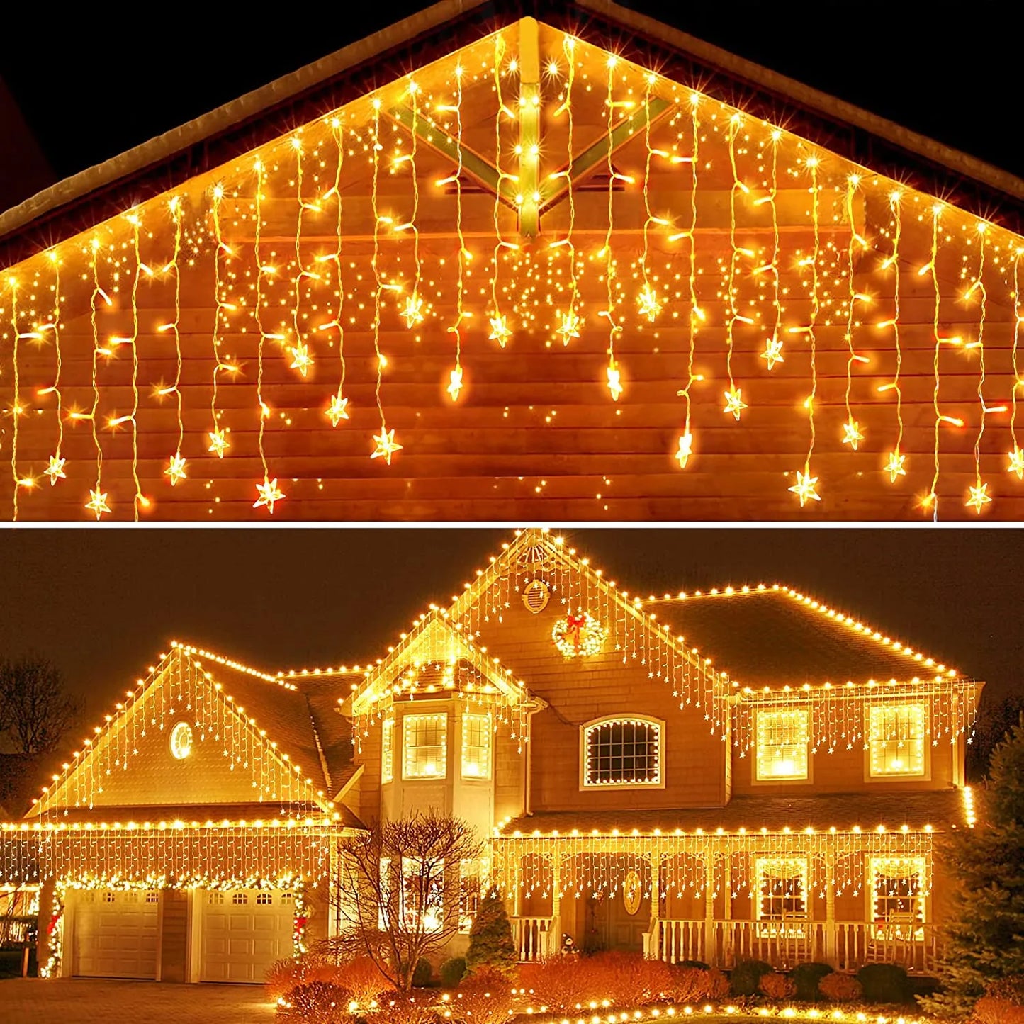 Christmas Decoration Lights Outdoor 20m 864 LED Street Garlands Icicle Lights Outdoor Waterproof Curtain Fairy String Light